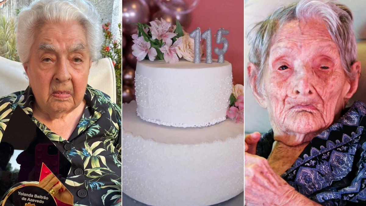 As brasileiras supercentenárias Yolanda Beltrão e Beatriz Ferreira, ambas com 115 anos - Reprodução/LongeviQuest