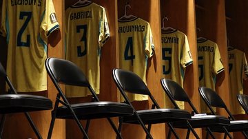 Vestiário do Brasil na partida contra a Escócia em Miami, Estados Unidos - CBF