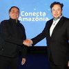 Elon Musk durante encontro com Jair Bolsonaro, em 2022, no interior de São Paulo - Clauber Cleber Caetano/PR