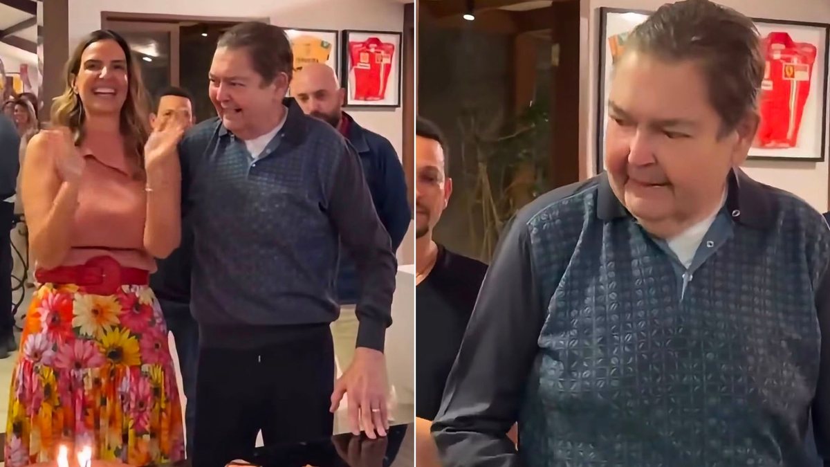 No aniversário de 49 anos de Luciana Cardoso, Faustão até cantou - Reprodução/Instagram @erikaschneider