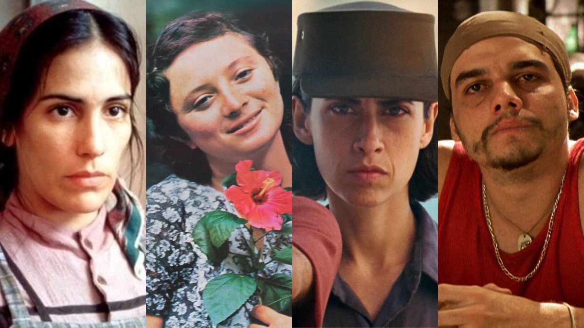Glória Pires em "O Quatrilho", Marcélia Cartaxo em "A Hora da Estrela", Fernanda Torres em "O Que É Isso, Companheiro?" e Wagner Moura em "Carandiru" - Reprodução/Tela Brasil