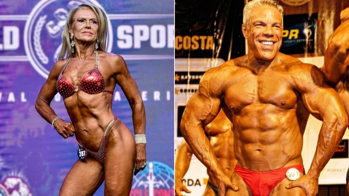 Mari Melo e Alvaro Fernandes mostram que o fisiculturismo vai além da estética aos 60+ - Arquivo pessoal