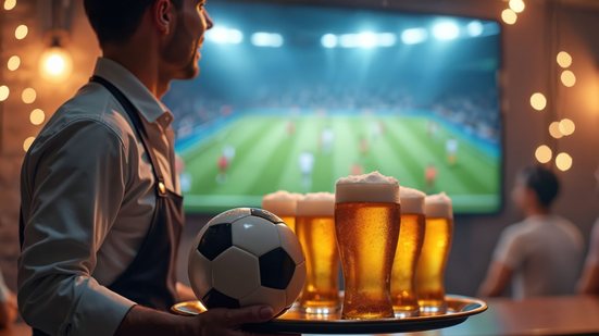 Pesquisa da Abrasel mostra que 52% dos estabelecimentos pretendem transmitir os jogos do Brasil - Adobe Stock