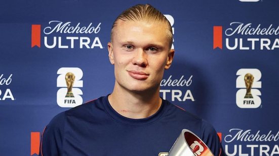 Haaland, atacante da Noruega, foi eleito o melhor do jogo contra Senegal - Reprodução/Instagram Haaland