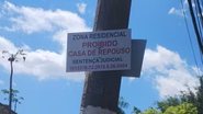Foi colocado um cartaz em rua na Lapa em que os moradores querem que casas de idosos sejam fechadas - Reprodução / Redes Sociais
