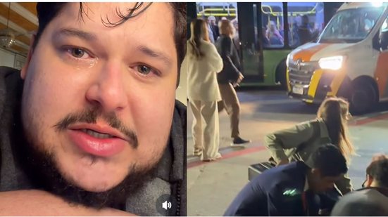 Em vídeo, influenciador Júlio Mamute se emociona ao relatar o ocorrido - Montagem VIVA (Reprodução - Instagram @juliomamute)
