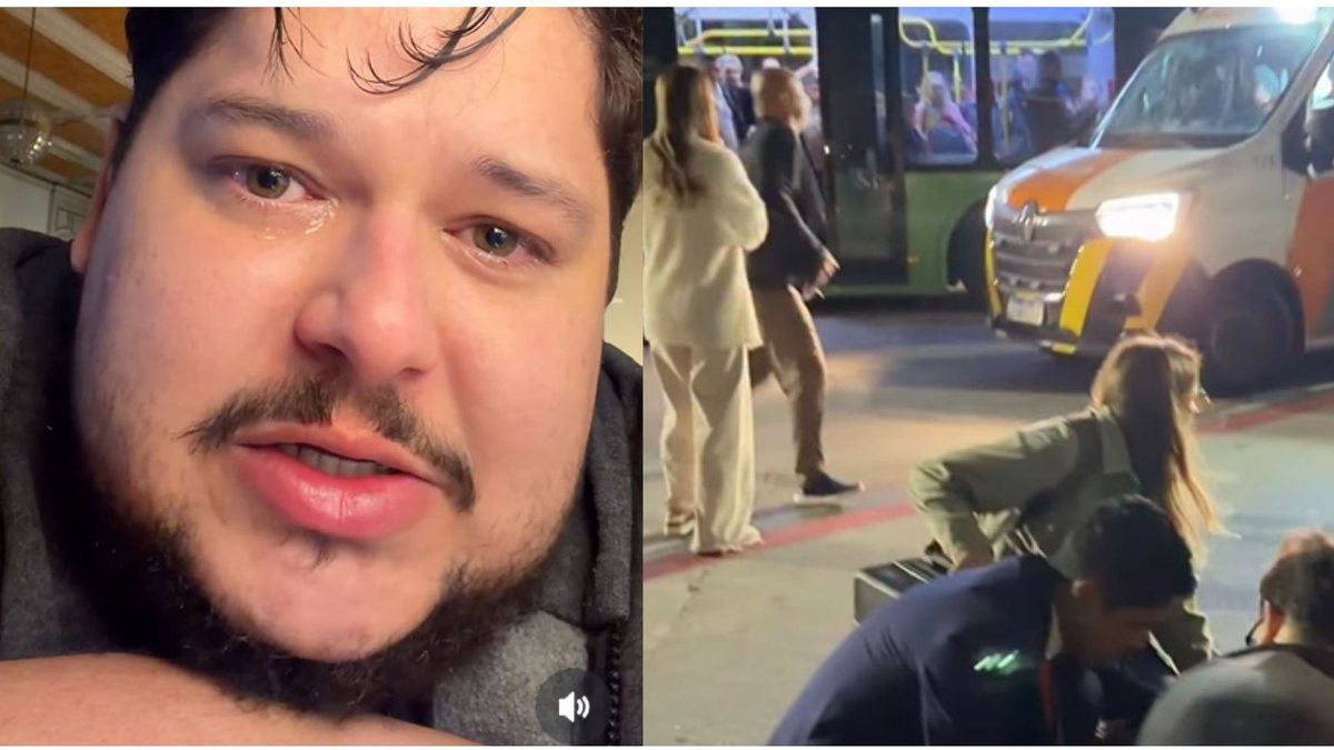 Em vídeo, influenciador Júlio Mamute se emociona ao relatar o ocorrido - Montagem VIVA (Reprodução - Instagram @juliomamute)