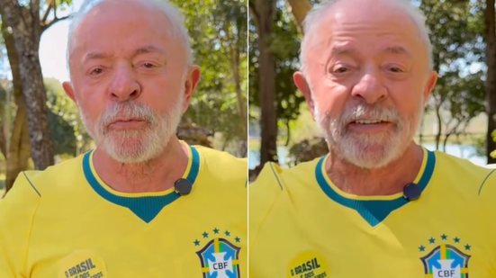 Lula aparece com camisa da Seleção e deseja sorte ao Brasil na Copa - Reprodução/Instagram @lulaoficial