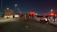 Racha entre caminhões terminou em acidente com dez veículos na Ponte Aricanduva - Reprodução/ TV Globo