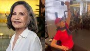Rosamaria Murtinho chamou a atenção dos seguidores sobre a importância da atividade física para um envelhecimento ativo - Globo e Reprodução/Instagram @roseiramur