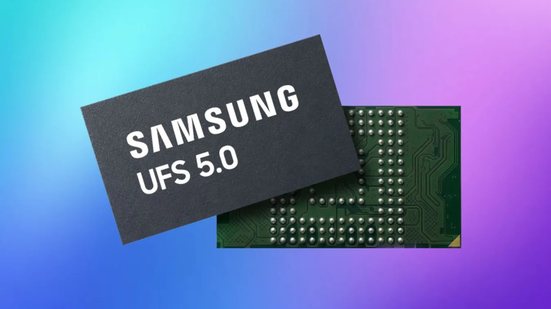 A nova versão UFS 5.0 promete lidar com a demanda de velocidade da inteligência artificial dos celulares - Divulgação / Samsung