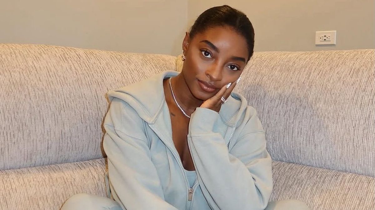 A estrela mundial da ginástica artística Simone Biles - Reprodução/Instagram @simonebiles