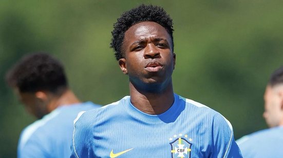 Vini Jr. treina na seleção brasileira nos Estados Unidos - Divulgação/CBF