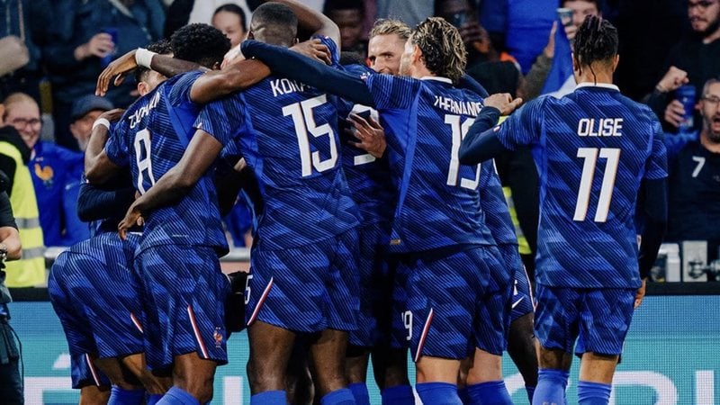 Selecão da França celebra gol na derrota para Costa do Marfim - Reprodução / Instagram