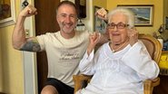 Vovó Zilda com o seu neto, Nikolas Chavez, faz exercícios físicos todos os dias, treinando também cognição - Arquivo Pessoal