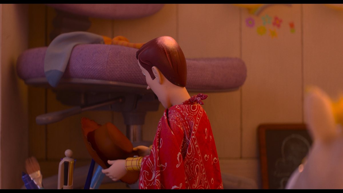 No filme lançado 30 anos após o primeiro da série, Woody aparece calvo - Reprodução/Youtube/Walt Disney Studios