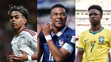 Yamal, Mbappé e Vini Jr. estão entre os 10 jogadores mais valiosos da Copa - Reprodução/FIFA e Instagram @vinijr