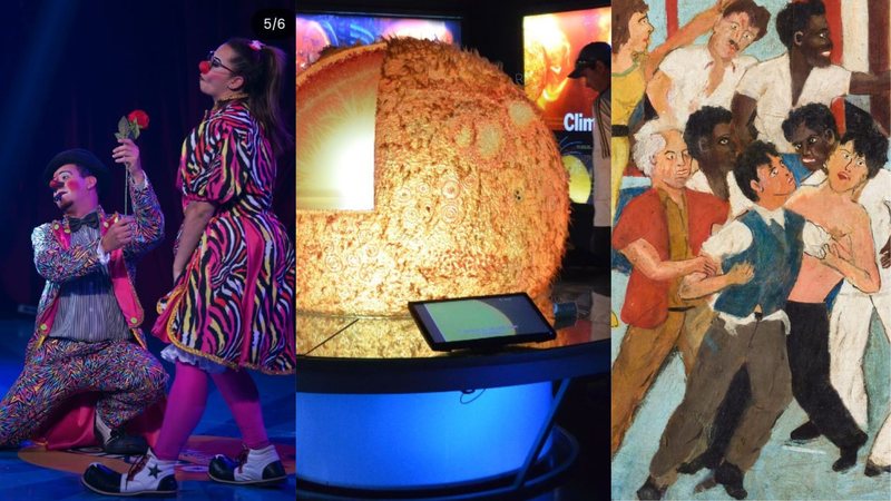 Mundo do Circo, Museu Catavento e Pinacoteca - Foto: @omundodocircosp; @cataventosp; @pinacotecasp