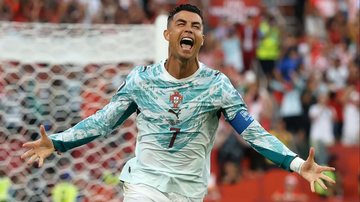 Cristiano Ronaldo marca o primeiro gol da vitória portuguesa por 2 a 1 sobre a Croácia - Fifa/Divulgação