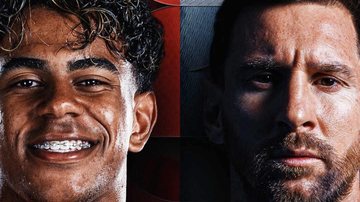 Fifa mostra os dois rostos da final da Copa do Mundo de 2026: Lamine Yamal e Lionel Messi - Instagram / Fifa