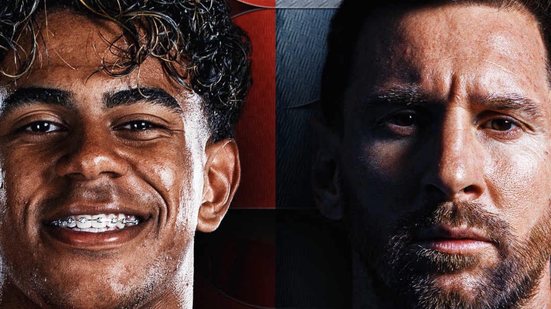 Fifa mostra os dois rostos da final da Copa do Mundo de 2026: Lamine Yamal e Lionel Messi - Instagram / Fifa