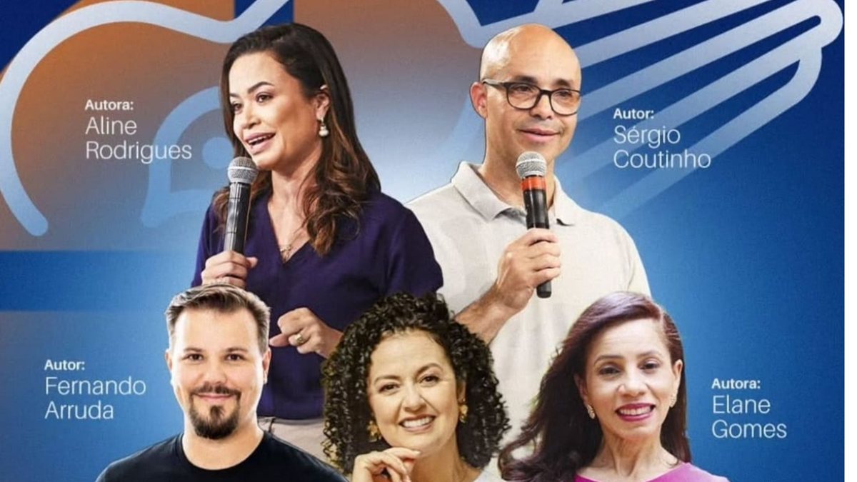 Autores que estarão no evento: Dijanira Silva, Elane Gomes, Sergio Coutinho, Aline Rodrigues e Fernando Arruda - Foto: Divulgação