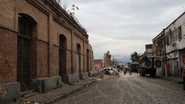 Antigo galpão na região portuária de Santos desabou por causa da ventania - Reiginaldo Ribeiro/Ato Press/Estadão Conteúdo