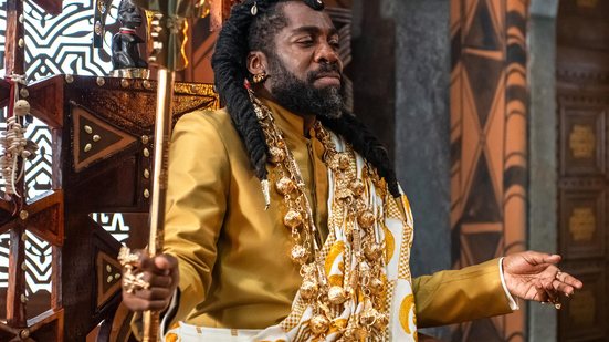 Jendal (Lázaro Ramos) prende a princesa, a própria filha - Globo
