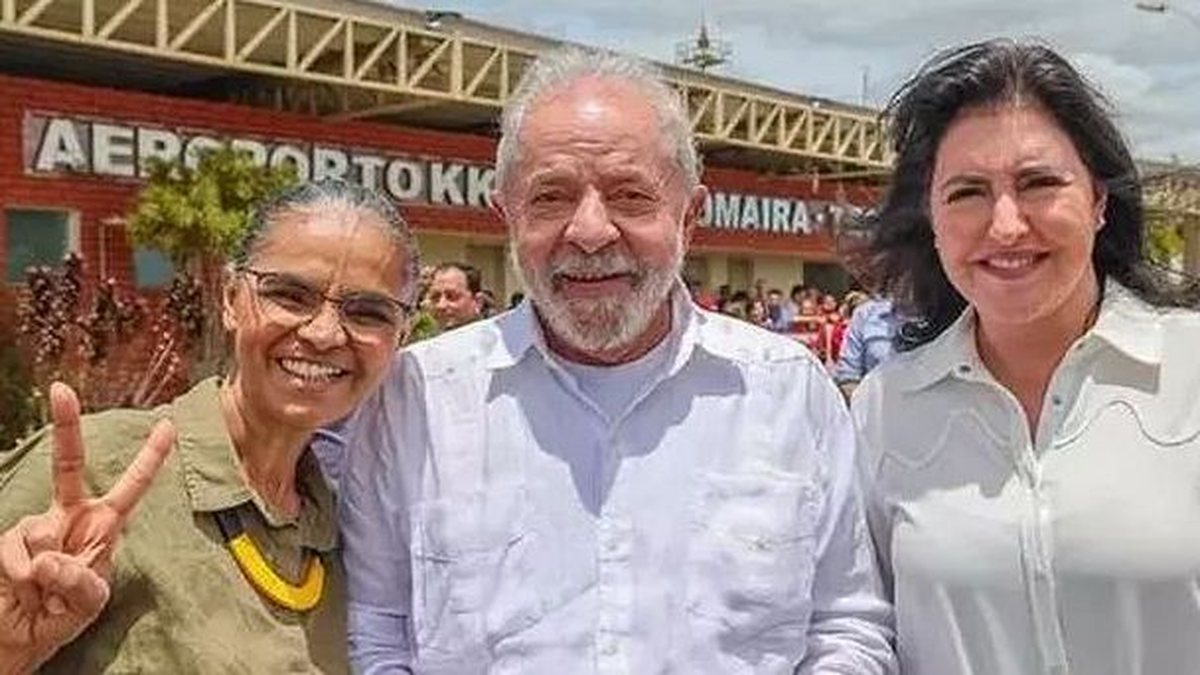 Lula durante evento com as ex-ministras Marina Silva (Rede) e Simone Tebet (PSB),  pré-candidatas ao Senado - Ricardo Stuckert/PR