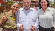 Lula durante evento com as  ex-ministras Marina Silva (Rede) e Simone Tebet (PSB),  pré-candidatas ao Senado - Foto: Ricardo Stuckert/Divulgação