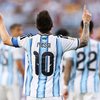 os argentinos saíram na frente  com o gol de cabeça do Alexis Mac Allister, em mais uma assistência de  Messi - Fifa/Divulgação