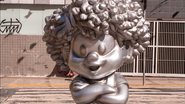 Estátua da personagem Milena foi dilapidada e será restaurada - Reprodução/Instagram @institutomauriciodesousa