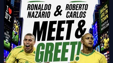 Ronaldo e Roberto Carlos fazem noite de autógrafos em Nova York antes da final da Copa - Divulgação / MVPs