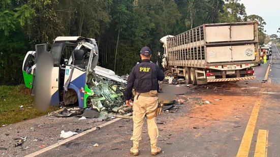 Acidente deixou 23 mortos em Imbituva, no interior do Paraná - PRF/Divulgação