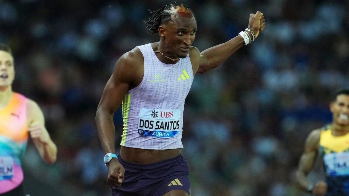 Piu comemora em Zurique após 45s80 e novo recorde mundial nos 400m com barreiras - Reprodução/World Athletics