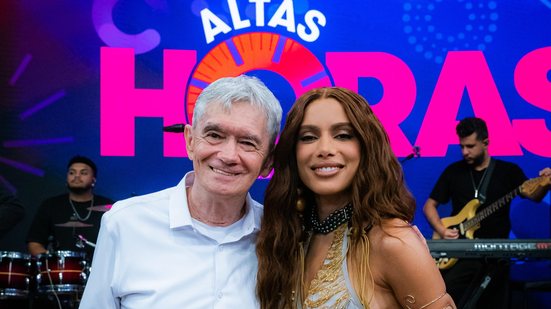 Serginho Groisman recebe a cantora Anitta no 'Altas Horas' deste sábado, 15 de agosto - Miguel Salvatore/Globo