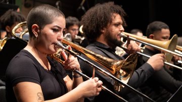 A Big Band da Orquestra Jovem Tom Jobim no Theatro São Pedro - Divulgação/Robs Borges