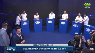 Band realiza primeiro debate ao governo de MG - Reprodução /Tv Bandeirantes
