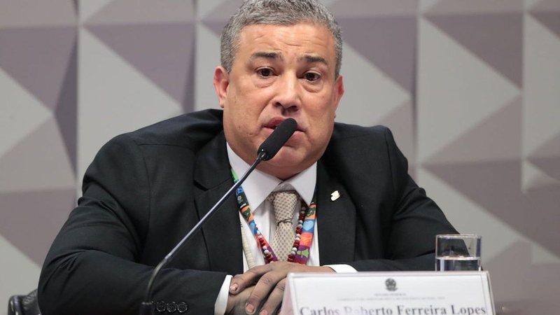 O presidente da Conafer, Carlos Roberto Ferreira Lopes, se entregou à PF na noite desta quarta-feira - Bruno Spada/Câmara dos Deputados