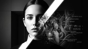 Ferramentas podem produzir imagens de uma pessoa nua a partir de fotos dela vestida - Ilustração gerada por IA/Google Gemini