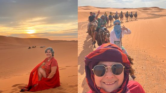 Márcia Reis, a Coroa Mochileira, que viaja sozinho pelo mundo, em Marrocos - Arquivo pessoal