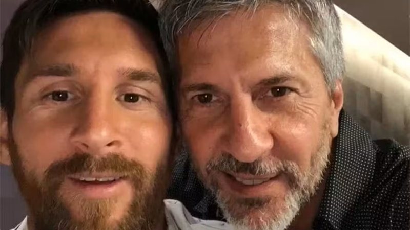 O jogador com seu pai, Jorge Messi, que também era seu empresário - Reprodução/Instagram/