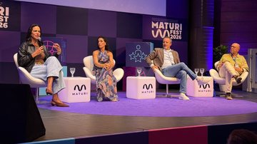 Virna Dias, Ana Beatriz Baptistella, Teco Padaratz e Xico Sá no painel 'Depois do Pódio', no MaturiFest - Ana Mello/VIVA