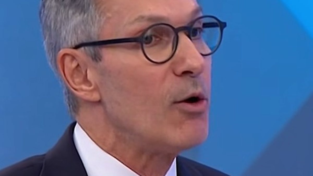 O candidato à presidência Romeu Zema (Novo), em entrevista no Jornal Nacional da TV Globo - Reprodução TV Globo