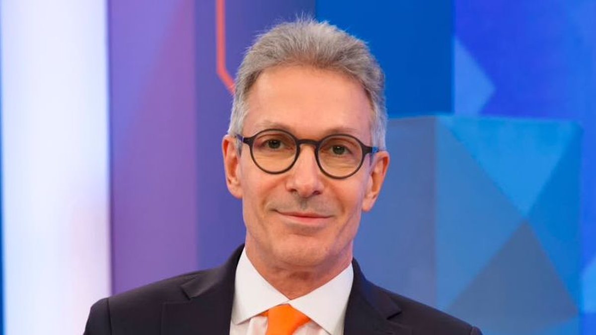 O candidato à presidência Romeu Zema (Novo), em entrevista no Jornal Nacional da TV Globo - Divulgação/Globo - Manoela Mello
