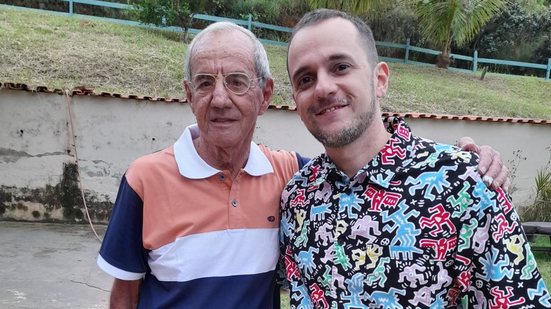 Sebastião Rinaldi com seu pai, José Rinaldi Filho - Arquivo pessoal