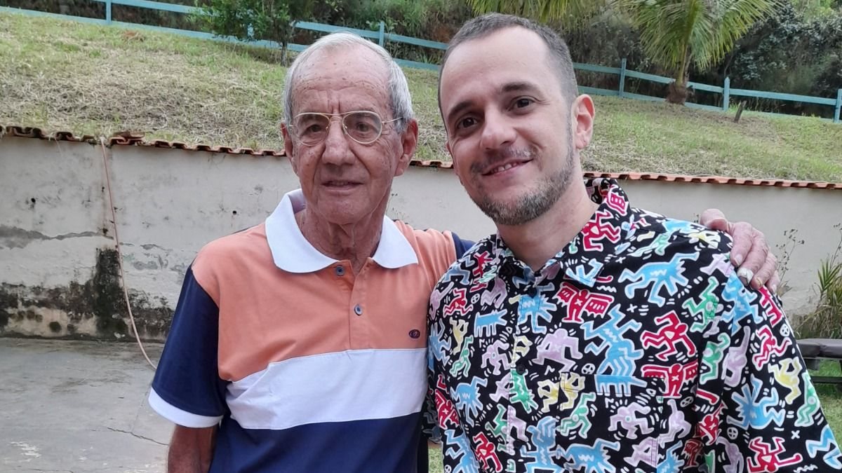 Sebastião Rinaldi com seu pai, José Rinaldi Filho - Arquivo pessoal