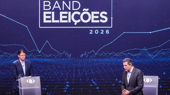 Debate na Rede Bandeirantes reúne os candidatos ao governo de São Paulo Tarcísio de Freitas (Republicanos) e Fernando Haddad (PT) - Estadão Conteúdo