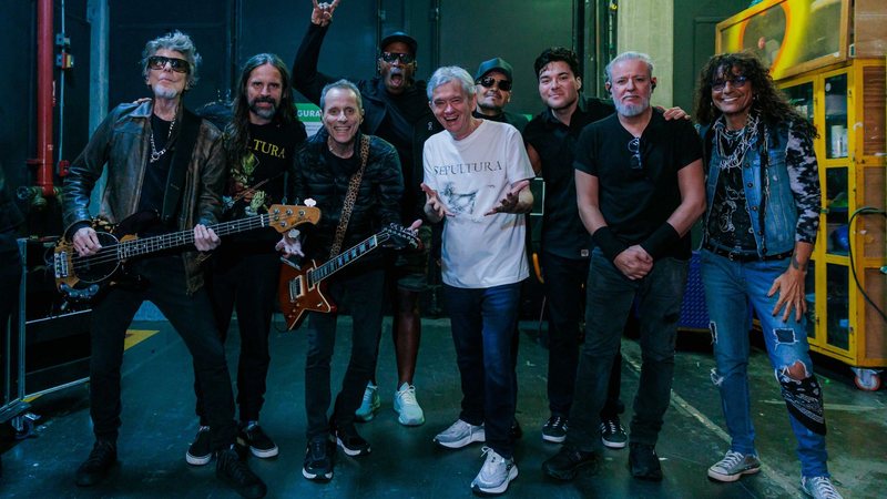 Serginho Groisman recebe Sepultura e Luiz Caldas para relembrar momentos marcantes e apresentar clássicos do rock nacional - Miguel Salvatore/Globo