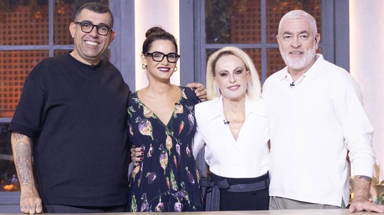 Jefferson Rueda, Renata Vanzetto, Ana Maria Braga e Alex Atala na 1ª temporada de Chef de Alto Nível - Divulgação/Globo